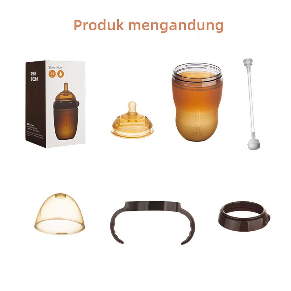 Lakhu PIKO BELLO dengan pegangan botol susu bayi PIKO BELLO/botol susu silikon bayi