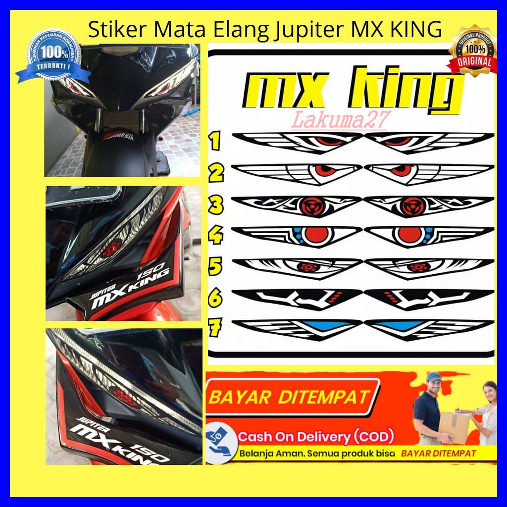 PROMO READY STIKER VARIASI MATA ELANG LAMPU SENJA JUPITER MX KING 150 NEW