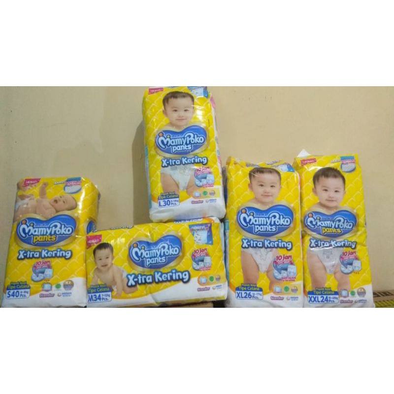 Mamypoko Pants extra kering tipe celana S/M/L/XL/XXL