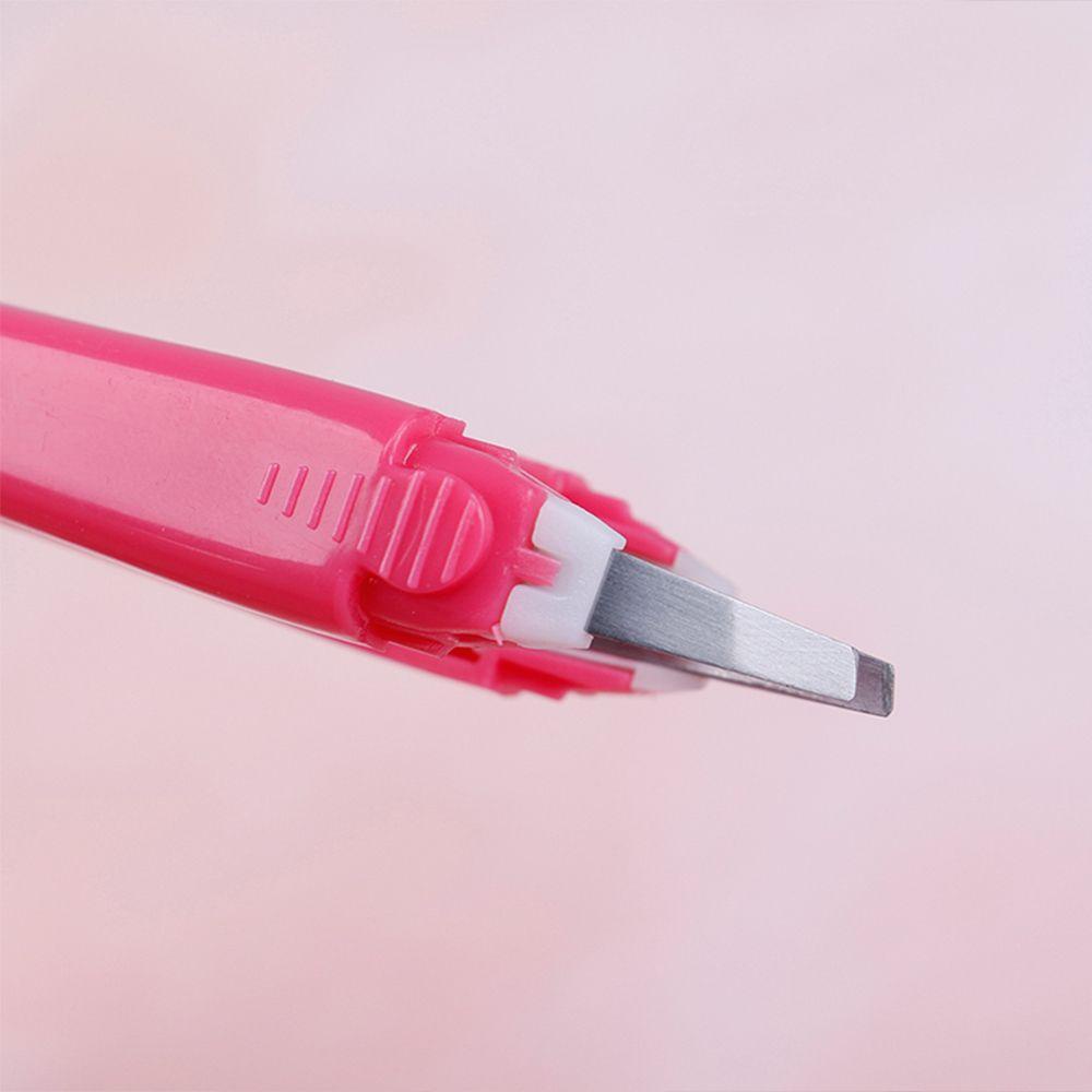Rebuy Penjepit Alis Otomatis Penghilang Komedo Yang Dapat Ditarik Penghilang Bulu Slant Tip Alat Makeup