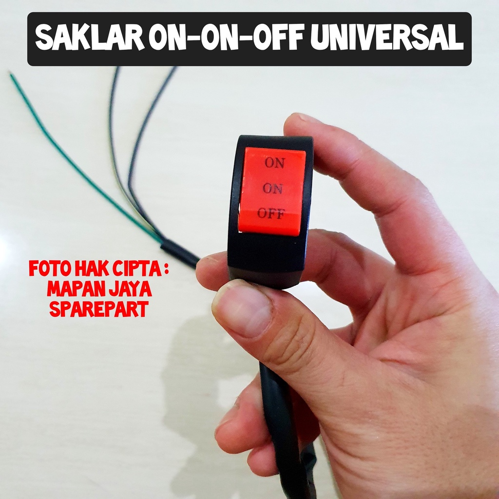 SAKLAR POWER SWITCH ON OFF LAMPU MOTOR STANG OUTDOOR