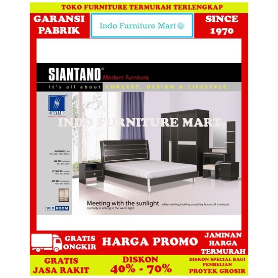Kamar Tidur Minimalis Set Bedroom Siantano  Rapunzel 160 X 200