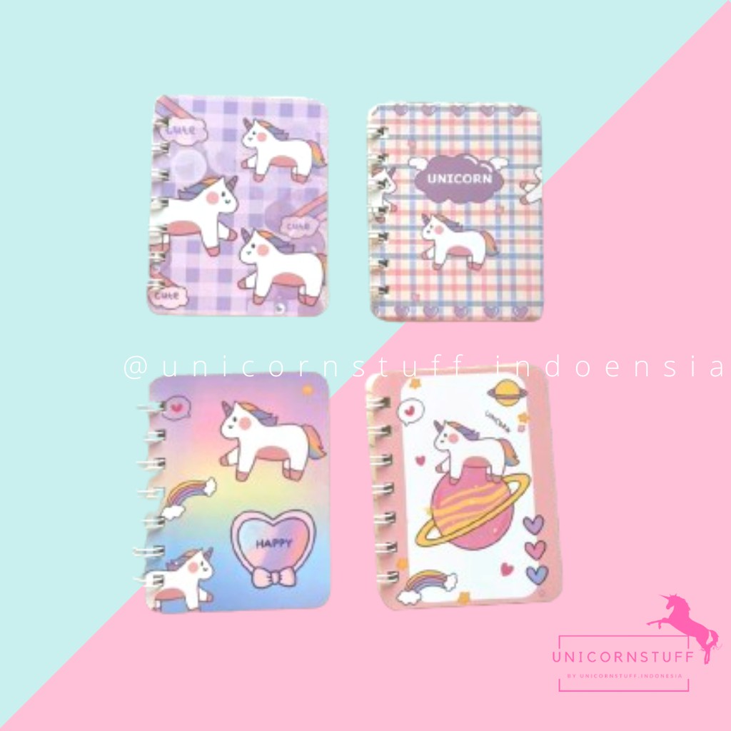 Notebook Buku Tulis Unicorn Kecil Spiral Kado Anak Perempuan Catatan Diary