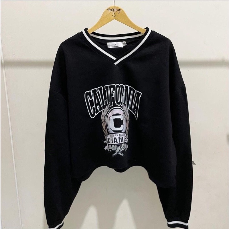 JULIE SWEATER CROP BASEBALL CROP KOREA STYLE | SWEATER  BASEBALL CROP VARSITY CROP