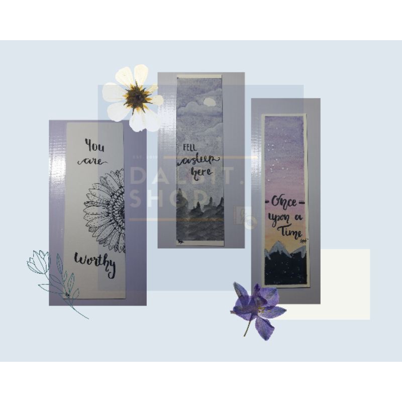 

HANDMADE BOOKMARK | PEMBATAS BUKU HANDMADE WITH LETTERING