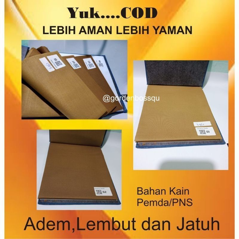 bahan kain meteran pemda termurah kain khaki pdh warna
