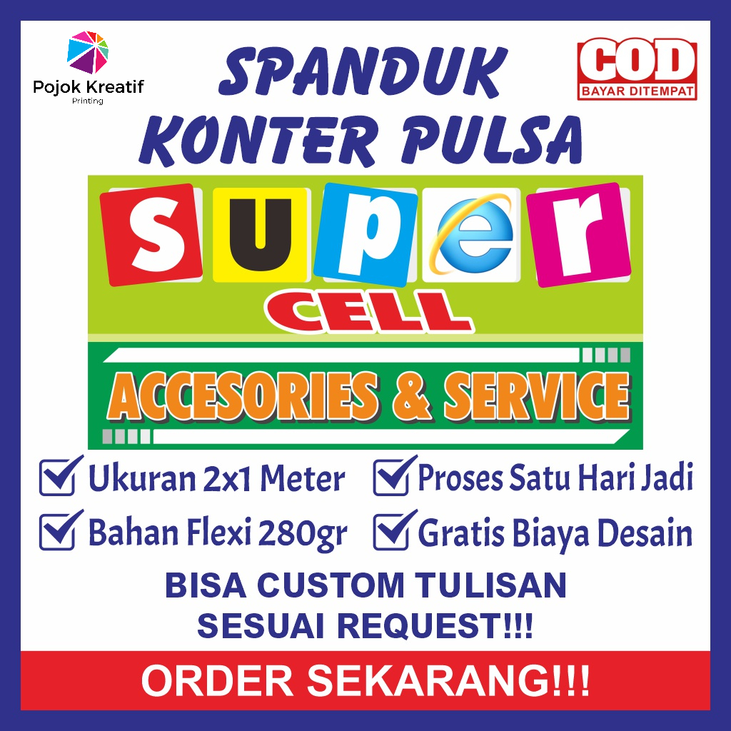 Spanduk Sepanduk Banner Baner Bener Backdrop Plang Promosi Usaha Jual Jualan Agen Pulsa Paket Data A