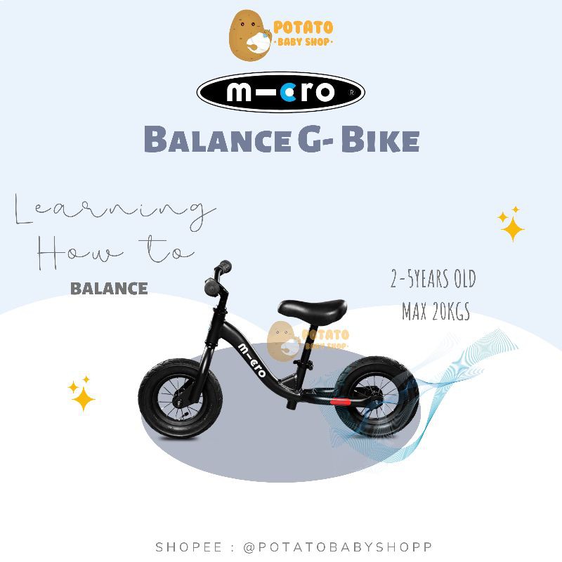 Micro Balance G-Bike Black / Sepeda tanpa pedal