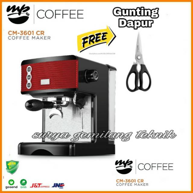 Mesin Kopi Mayaka Coffee Maker CM3601 CR/BK Mesin Kopi Esspreso Mayaka