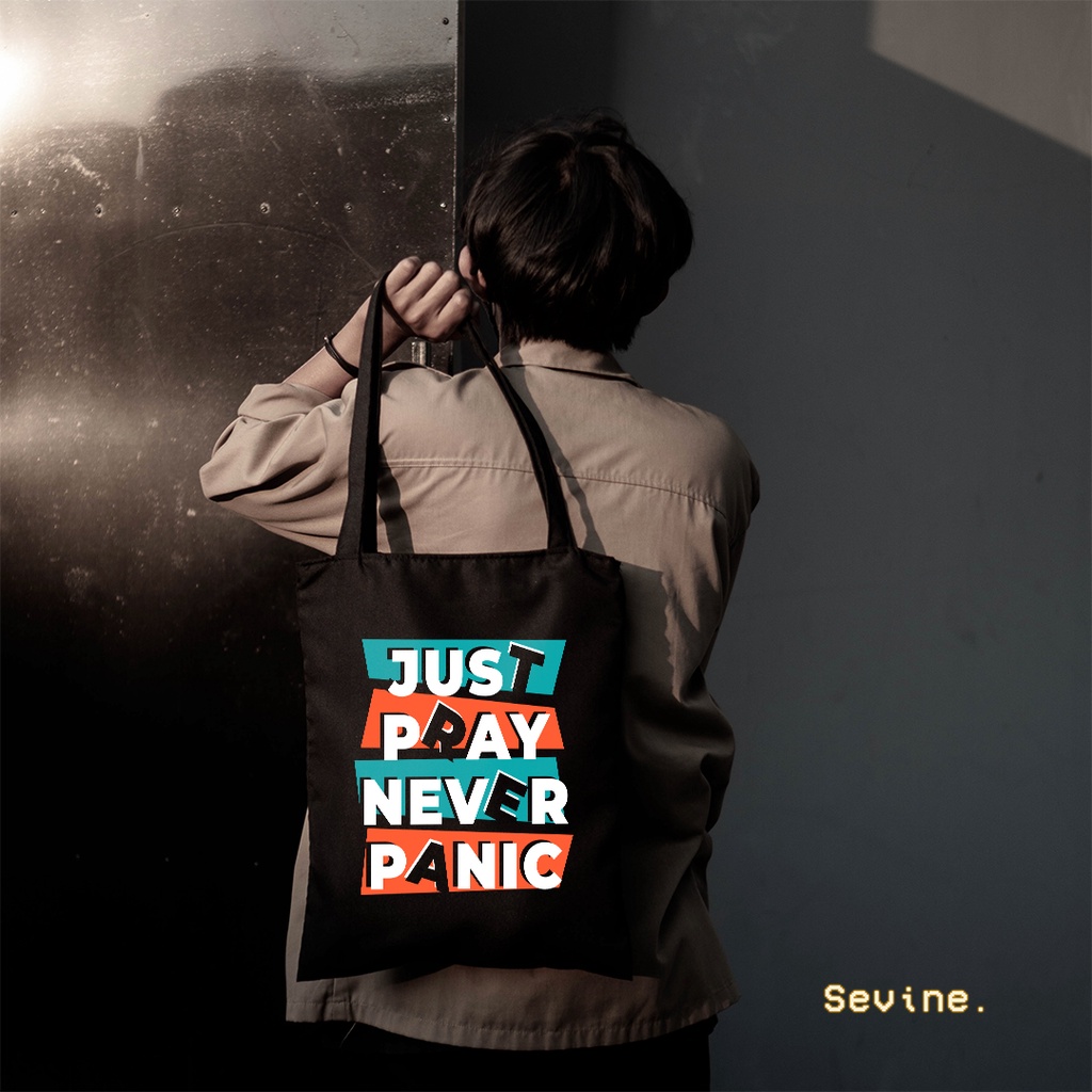 Sevine Tote Bag Resleting Tas Wanita Totebag Black Series Hitam - BTB2