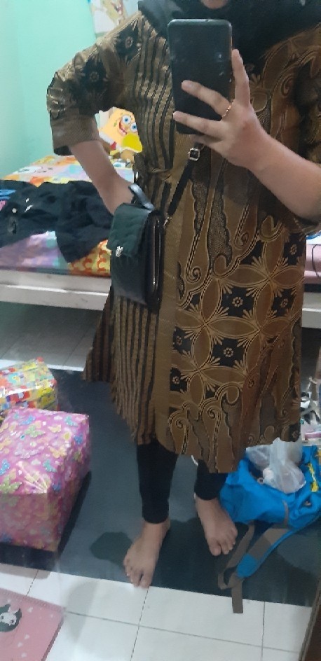 Batik Tunik Wanita Asj Sa Hrb026 Kenongo Kemeja Tosca Pendek