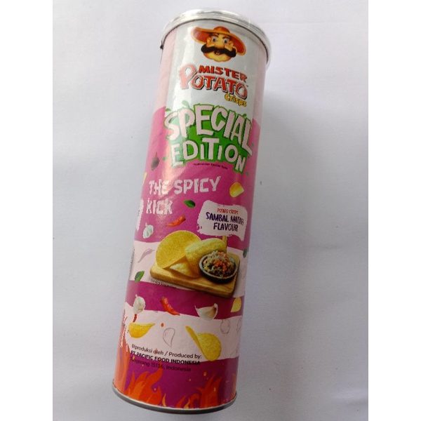 

Mister Potato Keripik Kentang Rasa Sambal Matah edisi Indonesia 85gr