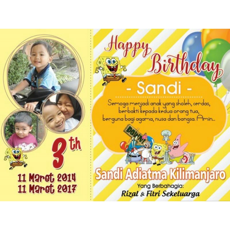 

Stiker Kartu Ucapan Bayi ukuran 2r