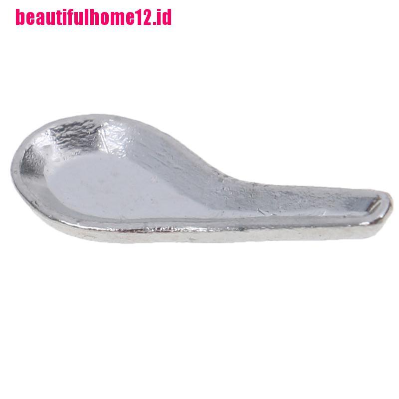 【beautifulhome12.id】10Pcs 1:12 Dollhouse Miniature Soup Spoon Pretend Play Dollhouse Accessories
