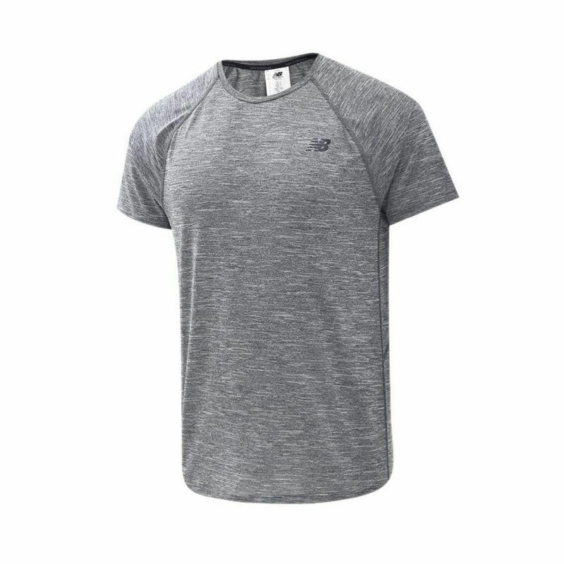 Kaos Lari New Balance Tenacity Short Sleeve Tee Original NB Quick Dry Jersey Kelabu Abu T Shirt