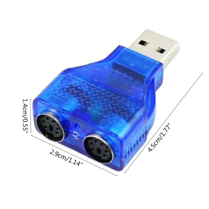 Btsg Untuk PC Keyboard Mouse Mice Kabel USB Male Converter Adapter Ke Untuk PS2 Female