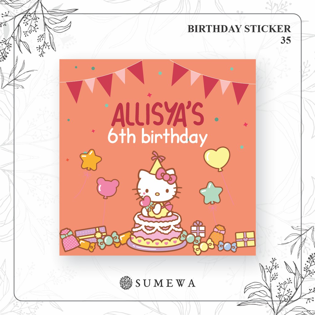 

Sticker Ulang Tahun / Birthday Sticker / Sticker Hampers Bingkisan Ulang Tahun - 35