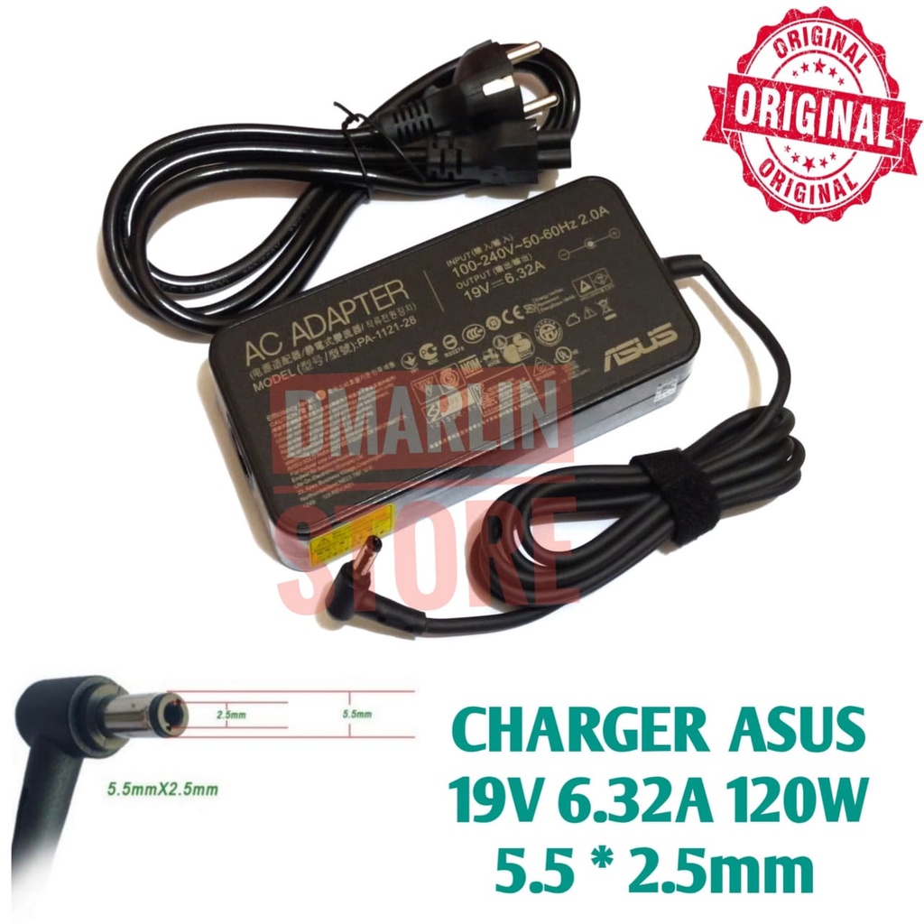 Charger Laptop ASUS? 19V 6.32A 120W AC Adapter Compatible for ASUS ROG ADP-120ZB BB, A15-120P1A