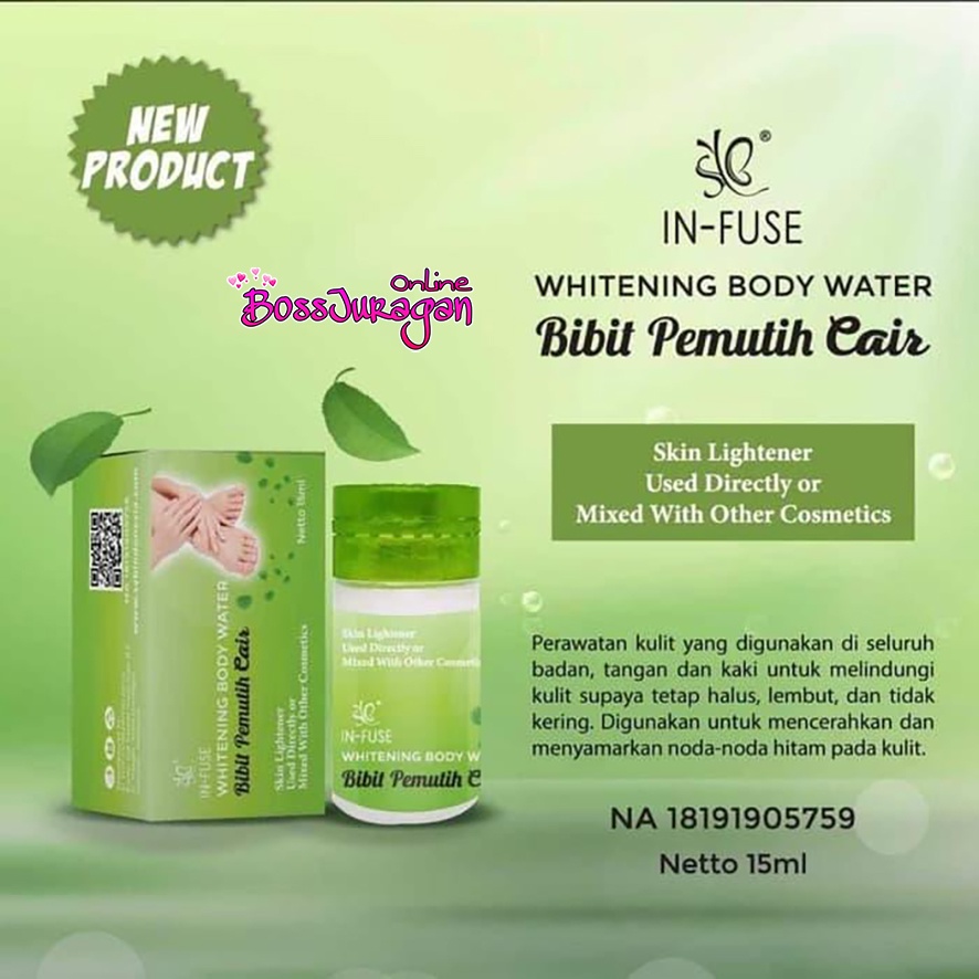 (BOSS) ( SYB / CAIR ) WHITENING BODY WATER BIBIT PEMUTIH CAIR SYB / BIBIT PEMUTIH CAIR SYB