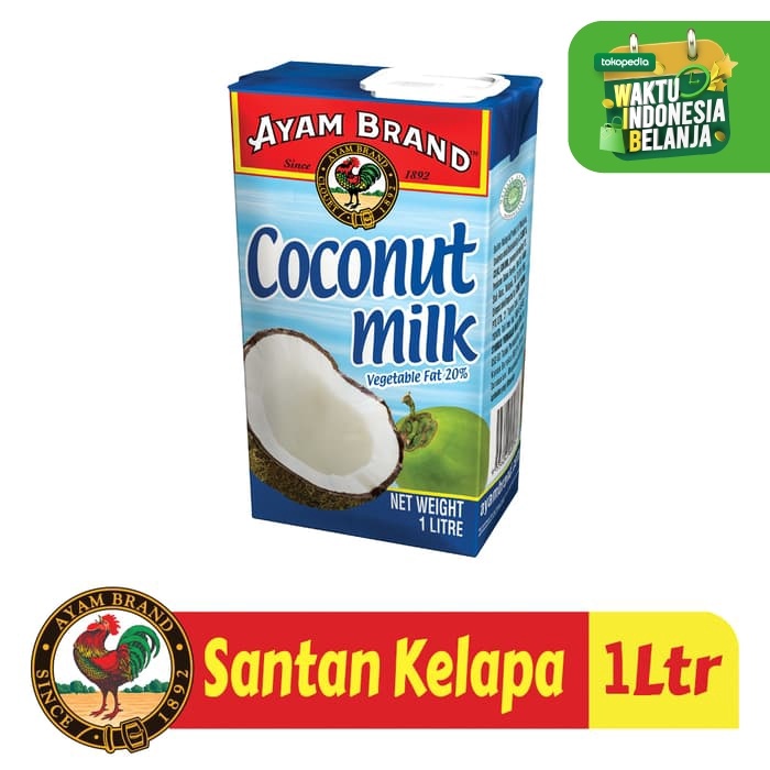 

Kalengbuah- Santan Kelapa Ayam Brand 1 Liter -Buah-Kaleng.