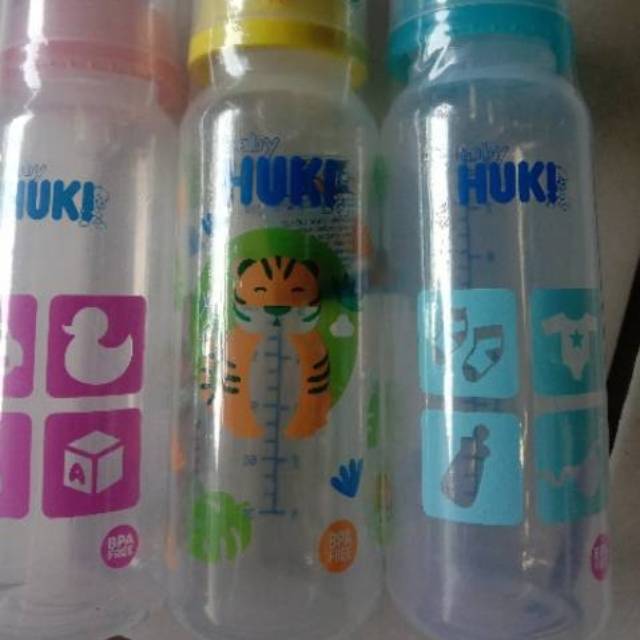 Huki Botol Susu , dot Gepeng  120ml &amp; 240ml.