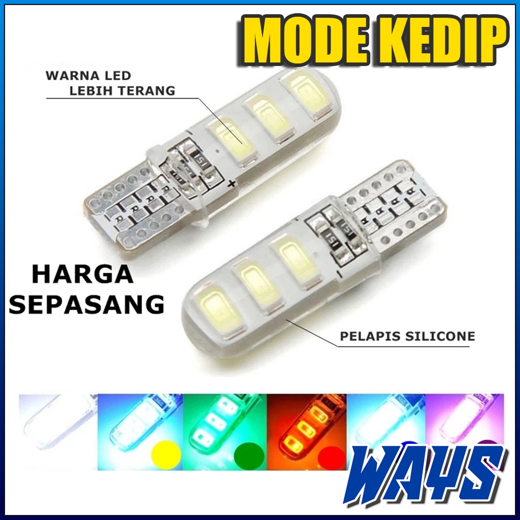 L171| 2pcs Lampu Senja Sen Sein T10 Kedip Mobil Motor Mio Fino Xride Xeon Beat Vario Scoopy Nmax