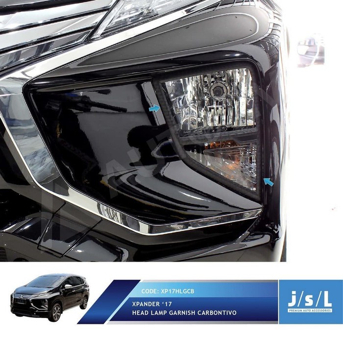 JSL Headlamp Head Lamp Garnis Garnish Lampu Depan Xpander Carbontivo