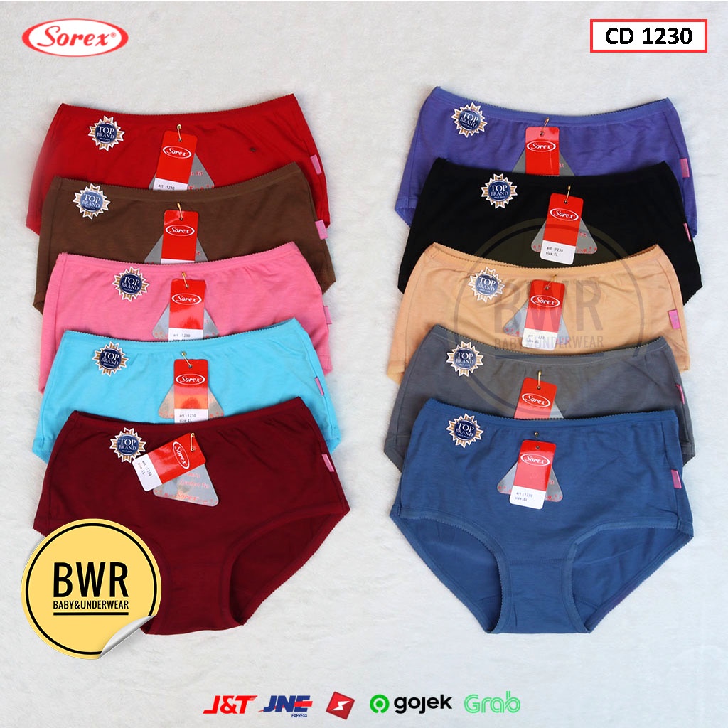 CD Sorex 1230 / Celana Dalam Wanita Midi Katun Mix Comfort Fit | Bwr