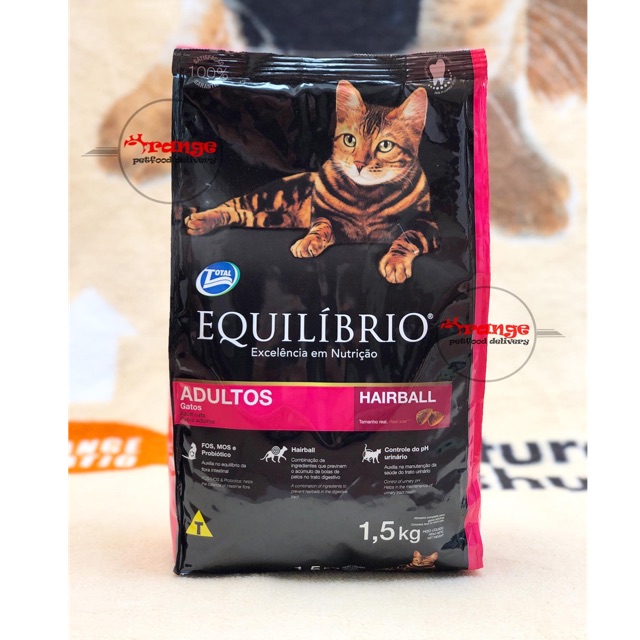 Equilibrio Adult Hairball 1 5 Kg Cat Food Makanan Kucing Shopee Indonesia