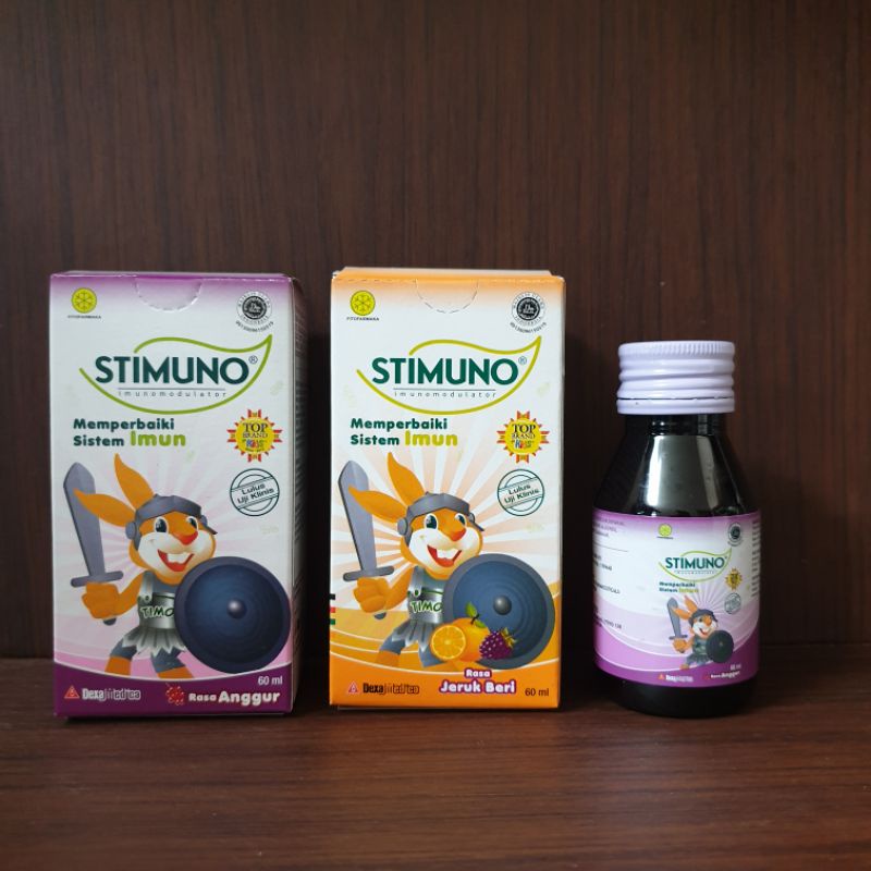 (EXP Juli 2024) BUY 1 GET 1 Stimuno Syrup Multivitamin 100ml / 60ml Untuk Daya Tahan Tubuh Bayi Anak Rasa Original, Anggur, Jerukberi