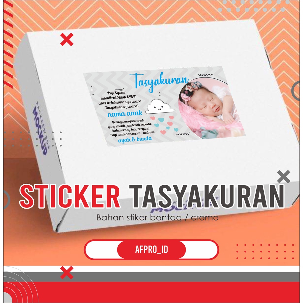 

CETAK STICKER LABEL TASYAKURAN / AQIQAH / KHITANAN