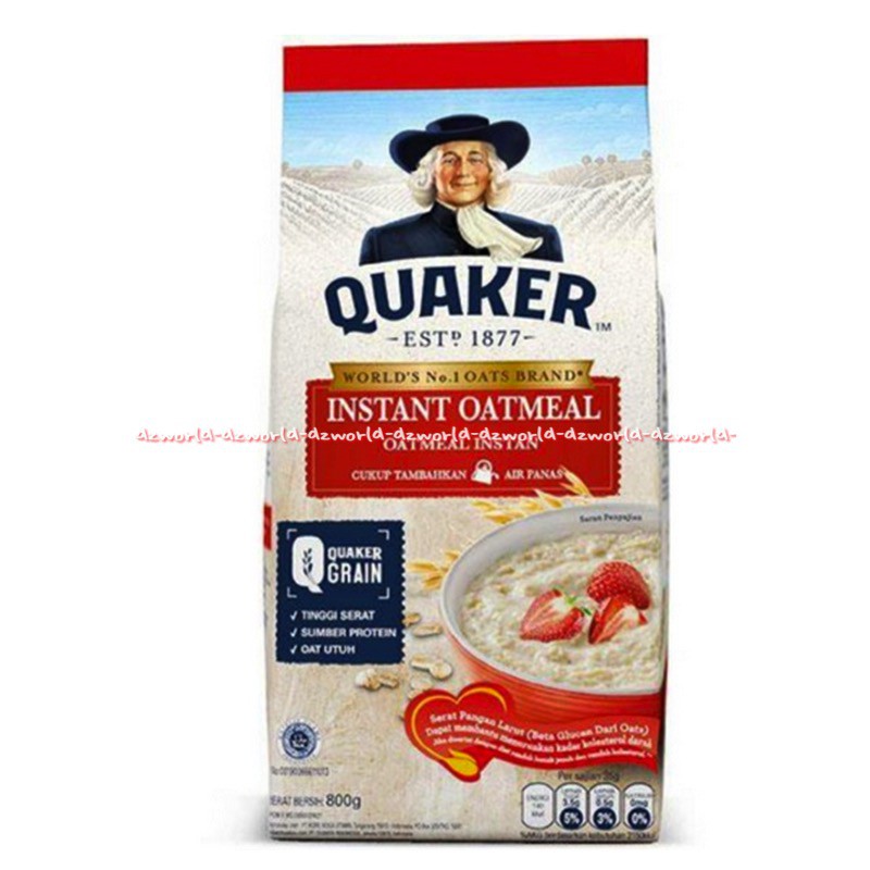Quaker Instant 800gr Oatmeal Instan Kuarker Kuaker Sereal Tepung Bubuk Instan Oat Meal Kemasan Pouch