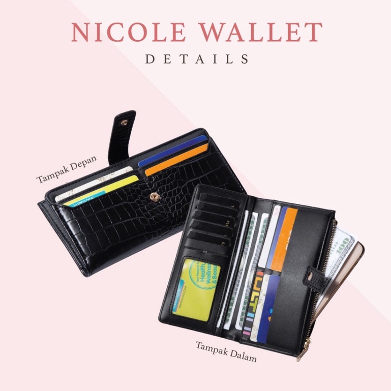 Jims Honey - NICOLE Wallet - Dompet Lipat Panjang Croco Wanita