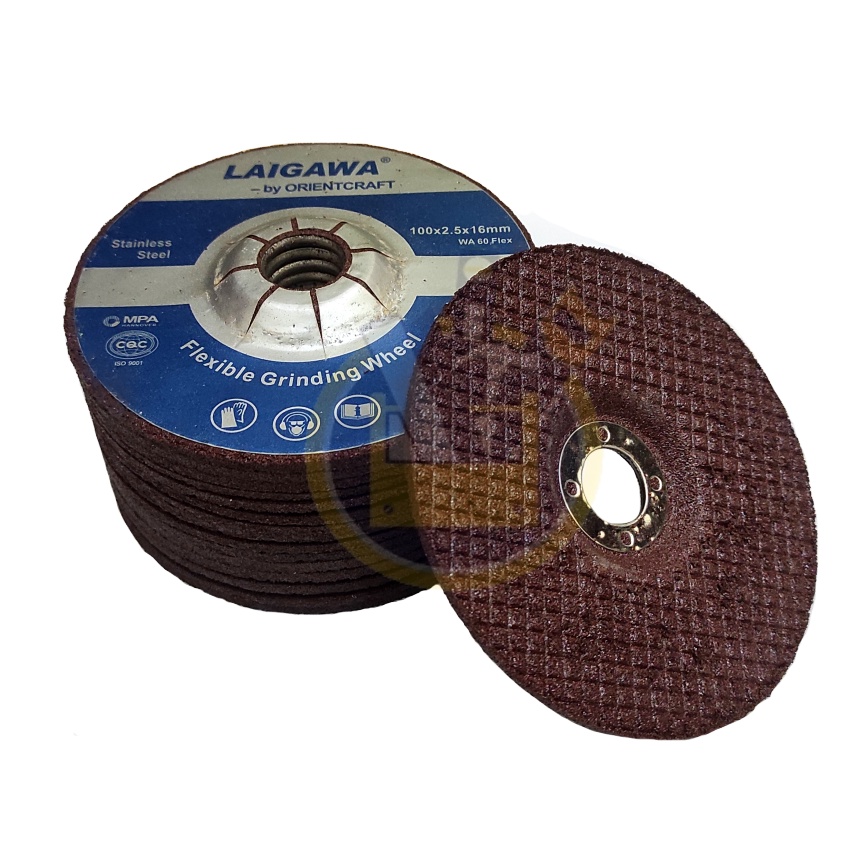 LAIGAWA Flexible Grinding Wheel Batu Gerinda Grinding 4 inch Fleksibel 4&quot; Stainless Steel Batu Gerinda Batu Poles Flexible 100 x 2.5 x 16mm