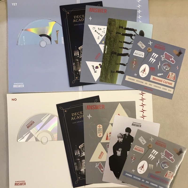 [Ready Stock] Enhypen Dimension : Answer D:A Yet No Album Inclusion Only Unsealed Heeseung Jay Jake 