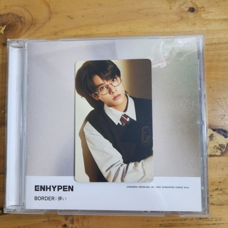 enhypen album japan photocard jake Standard kacamata potter border hakanai