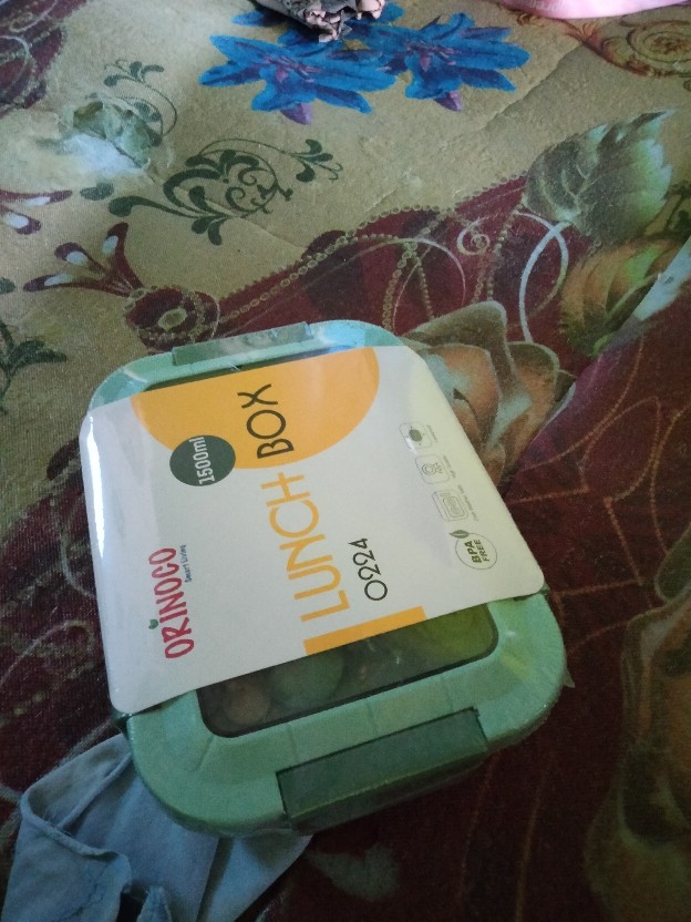 Kotak Makan Lunchbox Orinoco 0224 3 Sekat Anti Tumpah / Praktis Free Sendok Garpu