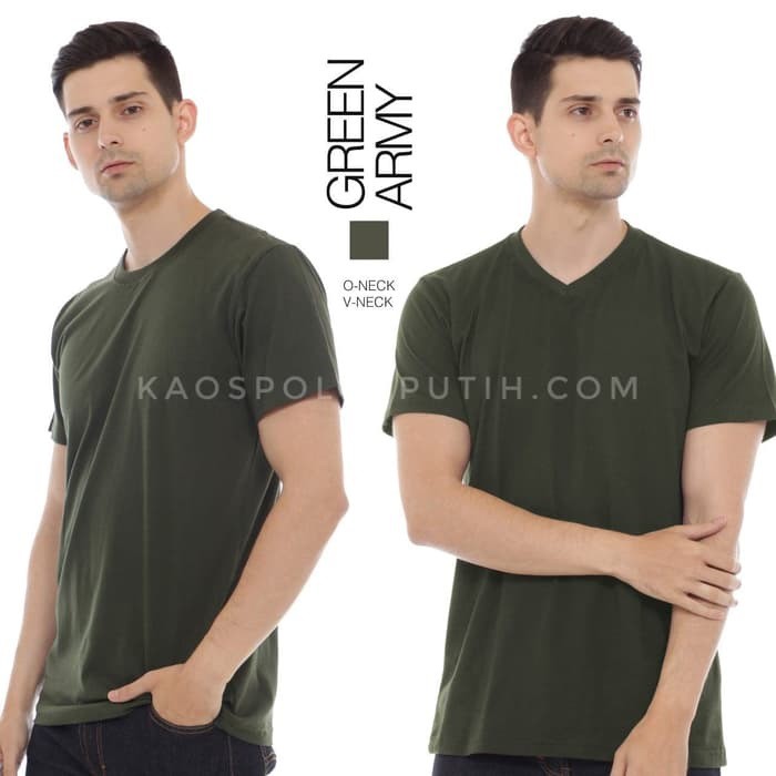 Kaos Polos V neck Pria