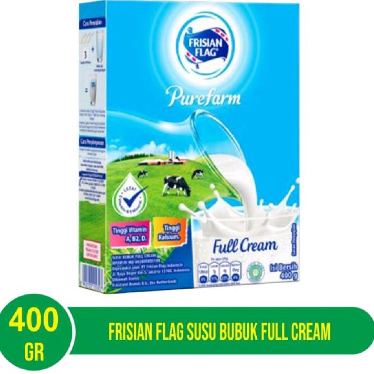 

Original DISKON 50 % FRISIAN FLAG FULL CREAM SUSU BUBUK 400 GR buruan