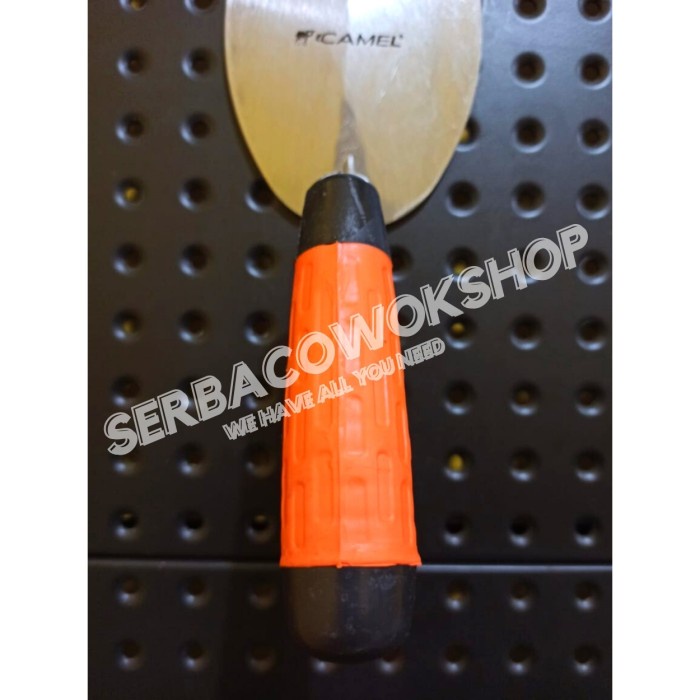 Camel Sendok Semen Bulat Stainless Gagang Karet Orange Termurah