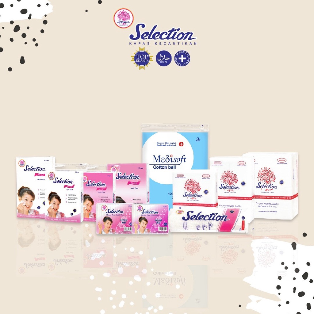 Kapas Selection / Medisoft Facial Cotton Pad Pembersih Wajah 35gr / 50gr / 75gr