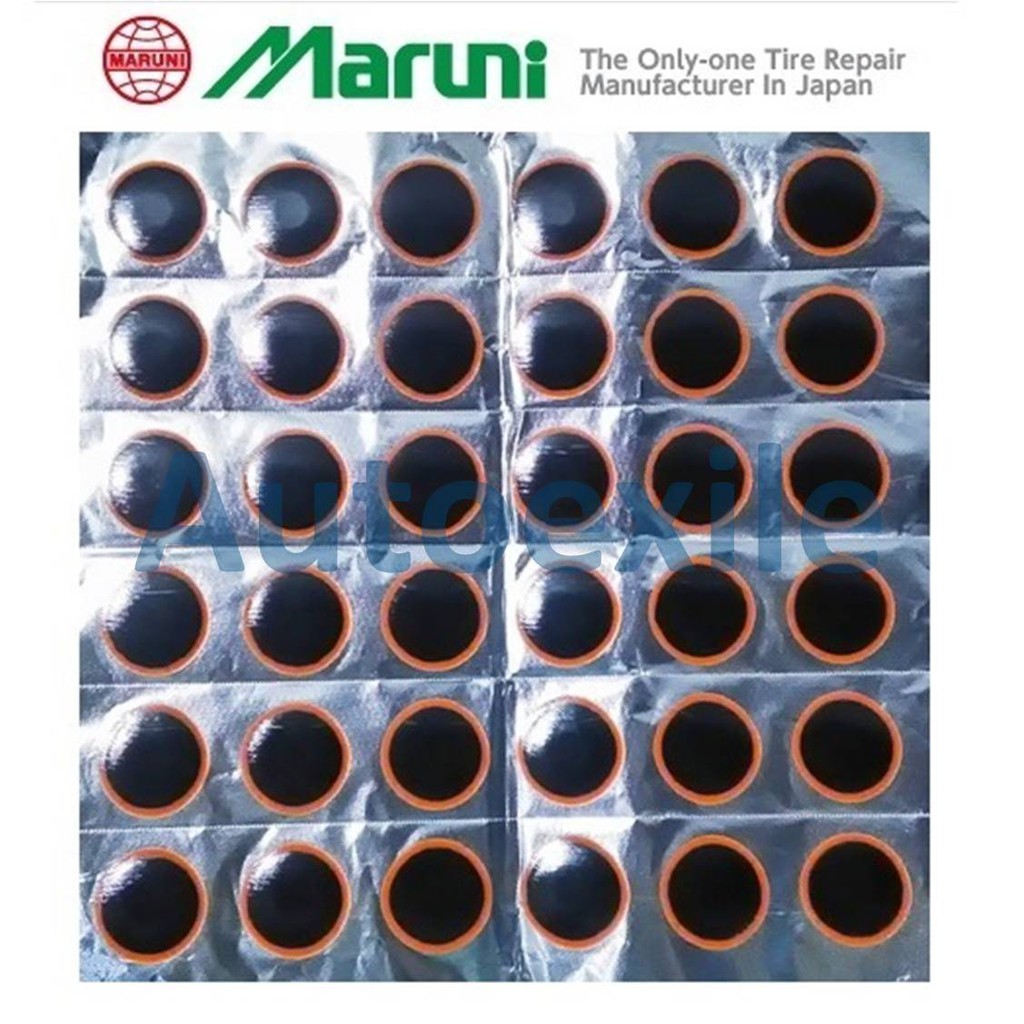 Koyok Tambal Ban One Patch Maruni Sheet Bulat S2 30mm 36buah (Tip Top Tube Ban Dalam)