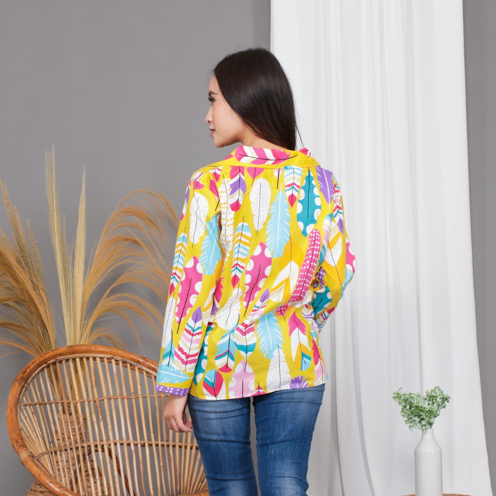 Tokomilkan - Atasan Wanita Motif Corak Tunik APRILIA SHIRT | Blouse Wanita