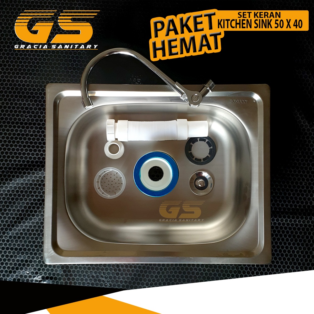 Wastafel Set Tempat Cuci Piring / Kitchen Sink 50 x 40 KHUSUS GOSEND / GRAB
