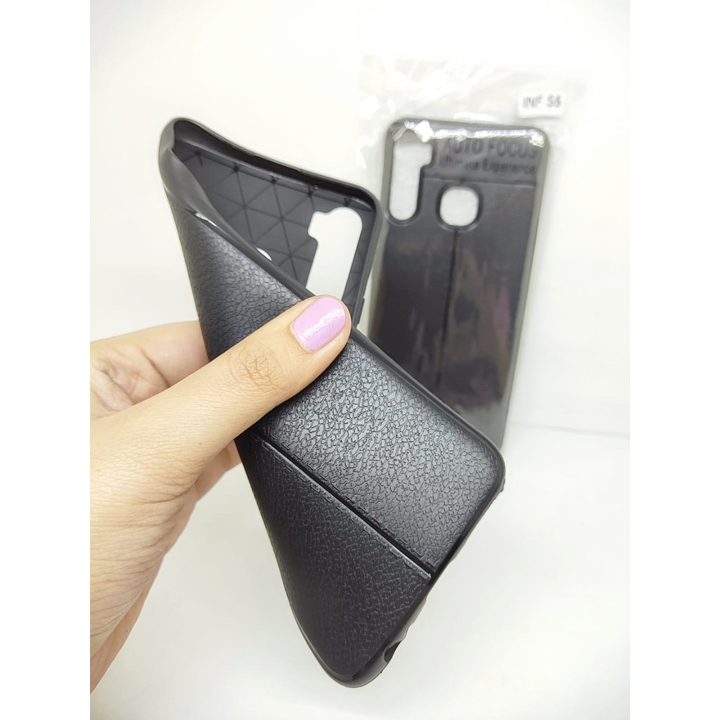 AutoFokus Infinix S5 X652 6.6 inchi Leather Soft Case AUTOFOCUS S5 Lite X652B Motif Kulit Jeruk