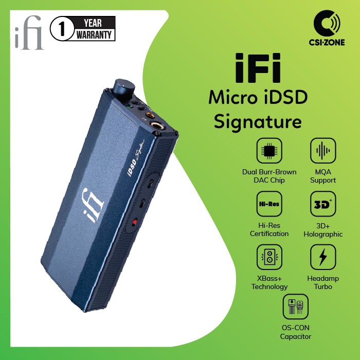 iFi micro iDSD DAC/Amplifier - Amplifikasi Hybrid, Baterai 12 Jam, Space Blue