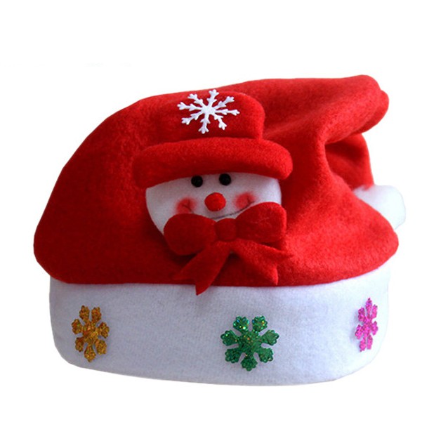 XHKG topi natal karakter anak kupluk rusa snowman merah santa claus