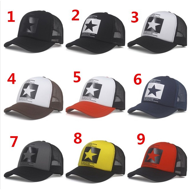 five-pointed star Camouflage breathable mesh hat unisex trucker hat Fashion High Quality summer hat   for women sumbrero cap for men