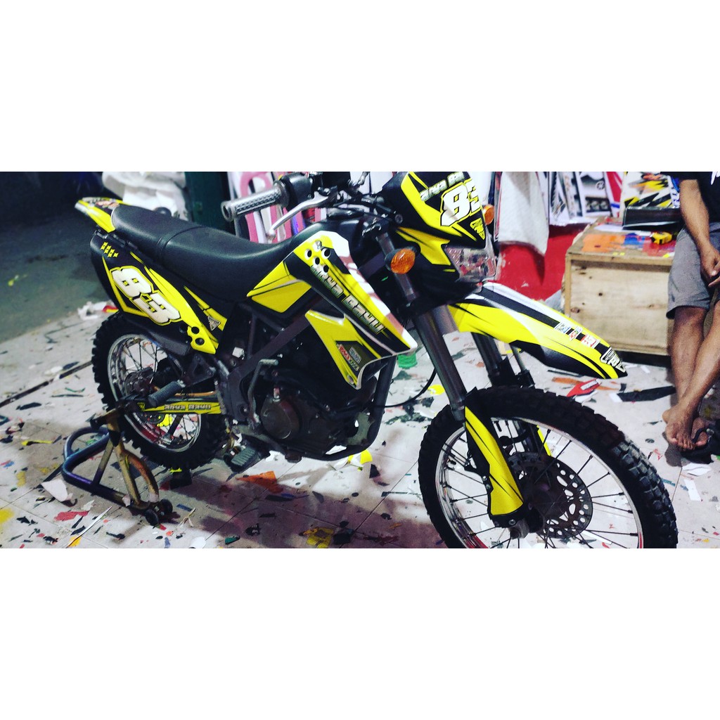 decal klx OLD keren decal klx OLD simpel decal klx OLD gold decal klx supermoto