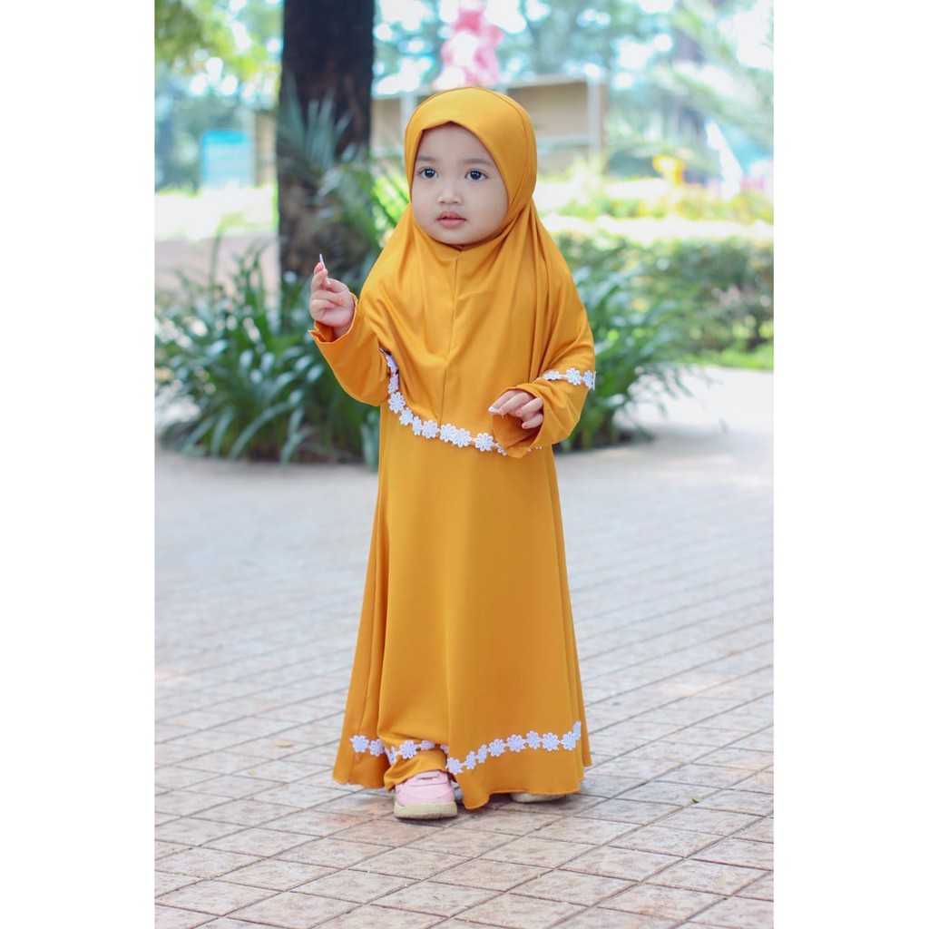 Cilla Dress - Gamis Anak Perempuan - Dress Imut Baby Perempuan 0-7 Tahun - Busana Muslim Anak Lucu